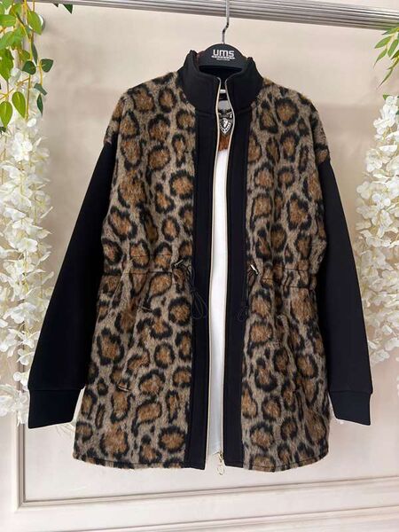 ALENI FERMUARLI ÜÇ İPLİK GARNİ KOL LEOPAR KISA KAP B1-3-3179-35-LEOPAR - 1