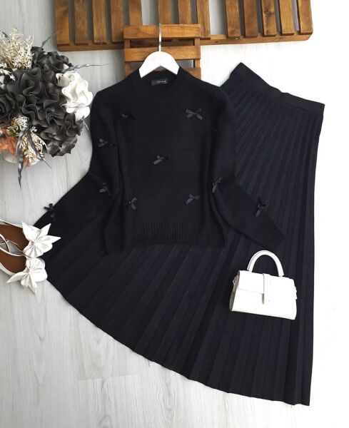 APHE KÜÇÜK KURDALE YUMOŞ KAZAK 8167-01-SİYAH - 1