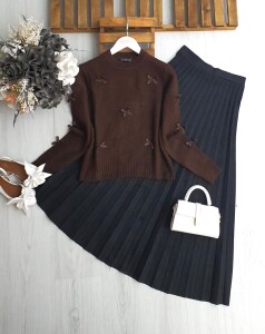 APHE KÜÇÜK KURDALE YUMOŞ KAZAK 8167-37-KAHVE - 