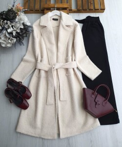 BAYS KEMERLİ ÇİFT CEP KAŞE KAP 3207-34-BEJ - 