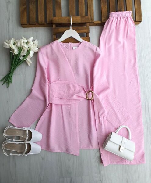 BEDEA GOLD TOKALI YARIM PARÇALI İKİLİ TAKIM 1757-05-PUDRA - 1