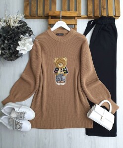 BELGES ÖNÜ AYICIKLI TRİKO TUNİK B3-1-8137-48-BİSKÜVİ - 1