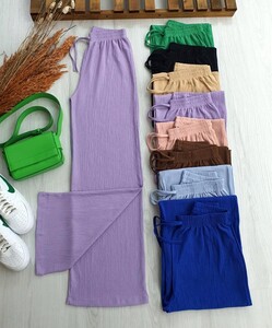 BEPGA BOL PAÇA BELİ LASTİKLİ BÜRÜMCÜK PANTOLON C1-6034-32-LİLA - 