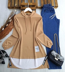 BERZE GÖMLEK GARNİ ARMALI TUNİK B2-1-5369-48-BİSKÜVİ - 