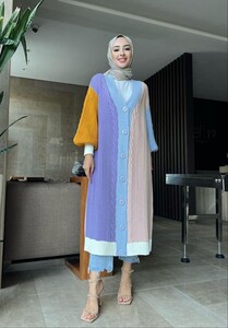 BEZPA RENKLİ PARÇALI TRİKO HIRKA C11-8072-13-BEBE MAVİSİ - 