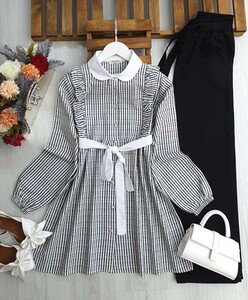 BİHE FIRFIRLI KUŞAKLI TUNİK A10-1-5516-01-SİYAH - 