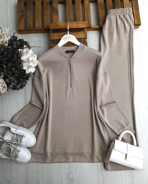 BUNA TAŞLI YARIM FERMUARLI İKİLİ TAKIM B2-2-1658-22-TAŞ - 1