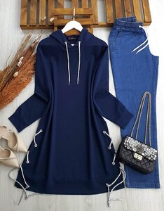 BUVES KUŞGÖZÜ BAĞCIKLI TUNİK B11-3-5373-12-LACİVERT - 