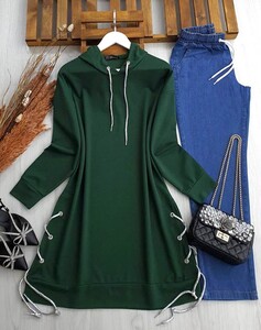 BUVES KUŞGÖZÜ BAĞCIKLI TUNİK B11-4-5373-27-ZÜMRÜT - 