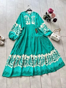 CALA PATLI DESENLİ YARIM DÜĞMELİ SALAŞ ELBİSE D5-2317-08-MİNT - 