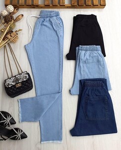 CAST PAÇALARI PÜSKÜLLÜ CEPLİ BELİ LASTİKLİ BAĞCIKLI KOT C11-6041-56-AÇIK KOT - 