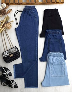 CAST PAÇALARI PÜSKÜLLÜ CEPLİ BELİ LASTİKLİ BAĞCIKLI KOT C11-6041-57-KOYU KOT - 