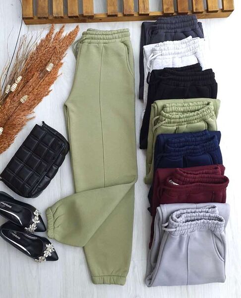 COLS DİKİŞ ÇİZGİLİ ÜÇ İPLİK ŞARDONLU PANTOLON 6051-09-HAKİ - 1