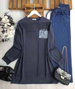 CUHAP TAŞLI KOT TEK CEP SALAŞ TUNİK B10-3-5491-59-FÜME - 