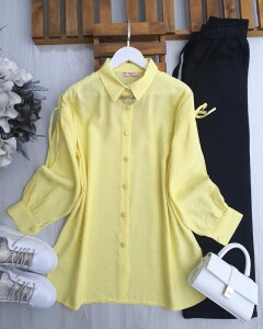 CULDA KOLYELİ OMUZ BAĞCIKLI SALAŞ GÖMLEK A10-1-5510-23-SARI - 