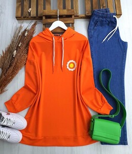CUS PAPATYA ARMALI TUNİK C12--5401-15-ORANJ - 