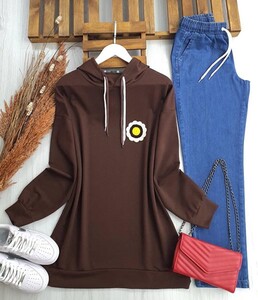 CUS PAPATYA ARMALI TUNİK C12--5401-37-KAHVE - 