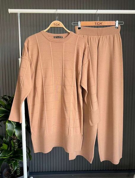 DEPHE KARELİ ÇİZGİLİ TRİKO TAKIM A9-2-8133-48-BİSKÜVİ - 1