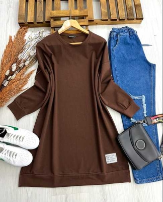 DERRE ARMALI SALAŞ TUNİK 5225-37-KAHVE - 