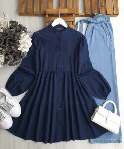 DOLP KAT KA SALAŞ GÖMLEK TUNİK C10-5504-12-LACİVERT - 