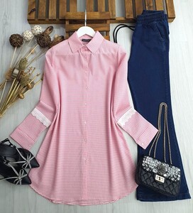 ELIQ KOL DANTEL ŞERİTLİ TUNİK B2-1-5329-28-FUŞYA - 