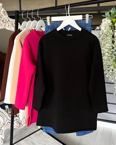 ELİVE ÜÇ İPLİK OVERSİZE SWEAT A6-1-5372-01-SİYAH - 