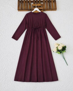 ELTAS BELİ BAĞCIKLI PİLELİ ELBİSE B5-1-2415-04-BORDO - 
