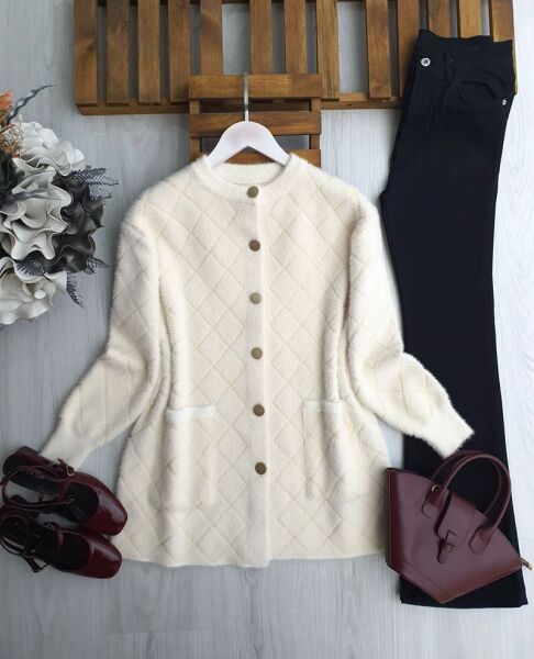 FOCSE GOLD DÜĞME SAKAL İPLİK KISA KAP 8175-20-BEYAZ - 1