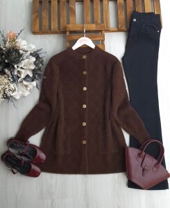 FOCSE GOLD DÜĞME SAKAL İPLİK KISA KAP 8175-37-KAHVE - 1