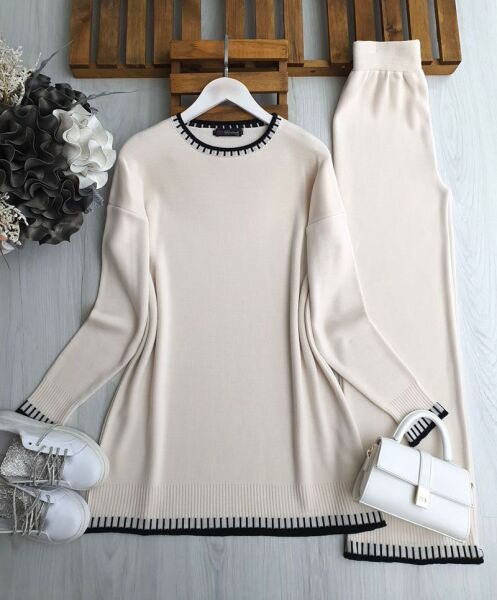 FOLEM PİYANO DESENLİ TRİKO TAKIM A3-2- 8148-34-BEJ - 1