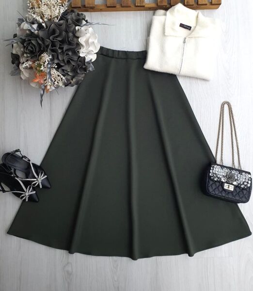 GAGYE BELİ LASTİKLİ KİLOŞ SUKUBA ETEK A9-2-6088-09-HAKİ - 1