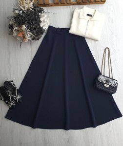 GAGYE BELİ LASTİKLİ KİLOŞ SUKUBA ETEK A9-2-6088-12-LACİVERT - 1