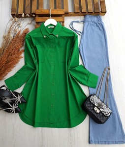 GAHRE YAKA TAŞLI SALAŞ GÖMLEK B9-5-5270-54-BENETTON - 