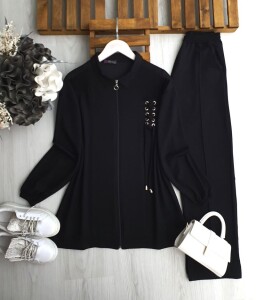 GOLFE ÖNÜ BAĞCIKLI MUADİL İKİLİ TAKIM 1692-01-SİYAH - 