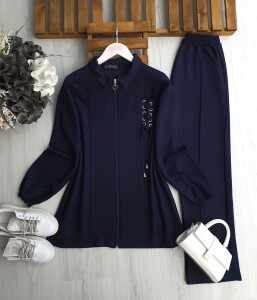 GOLFE ÖNÜ BAĞCIKLI MUADİL İKİLİ TAKIM 1692-12-LACİVERT - 