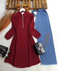 GOPES FERMUARLI ARA BOY AYROBİN TUNİK B8-3-5272-04-BORDO - 