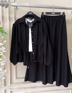 HELİN BELİ BAĞCIKLI ETEKLİ İKİLİ TAKIM B7-1-1532-01-SİYAH - 