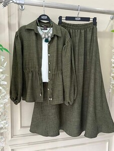 HELİN BELİ BAĞCIKLI ETEKLİ İKİLİ TAKIM B7-1-1532-09-HAKİ - 