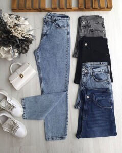 HELSAY MOM KOT PANTOLON 6083-69-KAR MAVİ - 