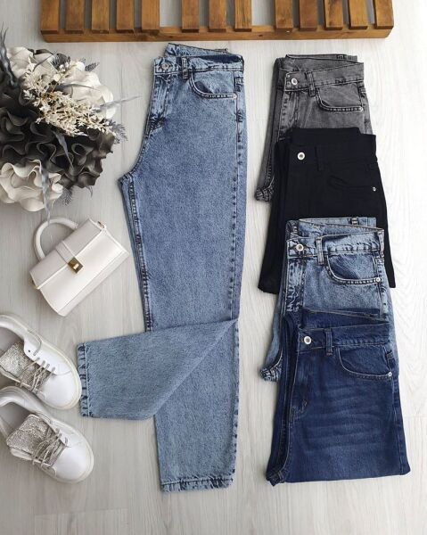 HELSAY MOM KOT PANTOLON 6083-69-KAR MAVİ - 1