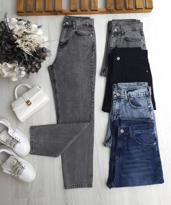 HELSAY MOM KOT PANTOLON 6083-96-KOYU GRİ - 