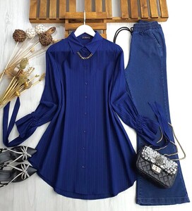 HENA KURDELE KOL KOLYELİ TUNİK B11-3-5338-12-LACİVERT - 