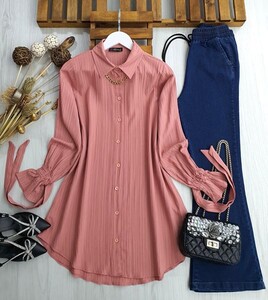 HENA KURDELE KOL KOLYELİ TUNİK B11-3-5338-16-GÜL - 