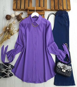 HENA KURDELE KOL KOLYELİ TUNİK B11-3-5338-32-LİLA - 