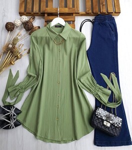 HENA KURDELE KOL KOLYELİ TUNİK B11-3-5338-40-ÇAĞLA - 