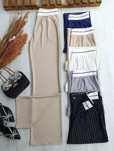 HEPN BELİ ŞERİTLİ PALAZZO PANTOLON B10-5-23348-34-BEJ - 