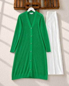 HEYAN ÖNÜ DÜĞMELİ FİLE HIRKA C8-3144-54-BENETTON - 