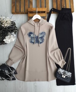 HÖNEF KOT KELEBEKLİ RAHAT KALIP TUNİK 5645-22-TAŞ - 