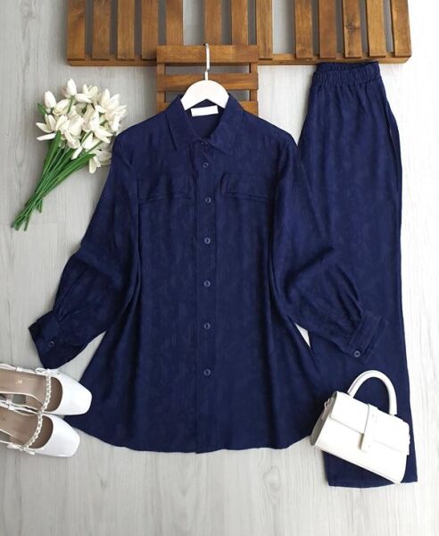 HÖNW ÇİFT CEP KAPAK JAKAR İKİLİ TAKIM 1756-12-LACİVERT - 1