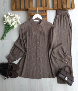 HÖNW ÇİFT CEP KAPAK JAKAR İKİLİ TAKIM 1756-25-VİZON - 